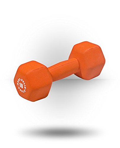 Orange 10Lb Neoprene Dumbbell V397