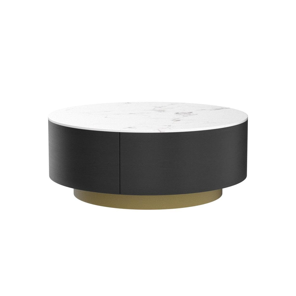 Round Coffee Table with 2 Drawers S351
