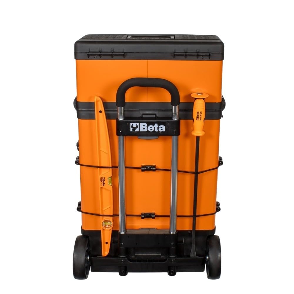 Orange Two-Module Rolling Metal Tool Chest J108521
