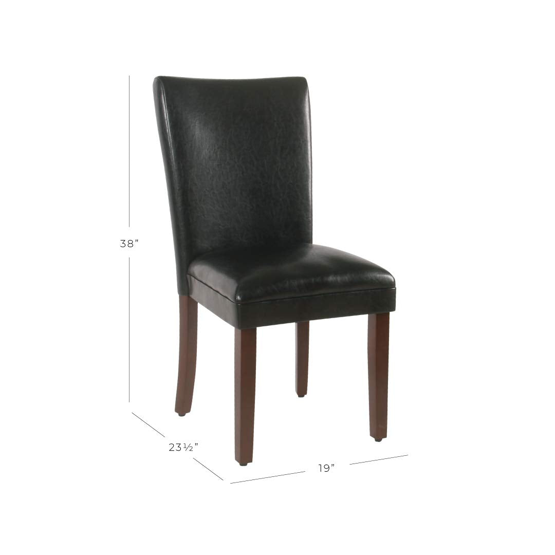 Black Faux Leather Upholstered Dining Chair Set of 2 X8359