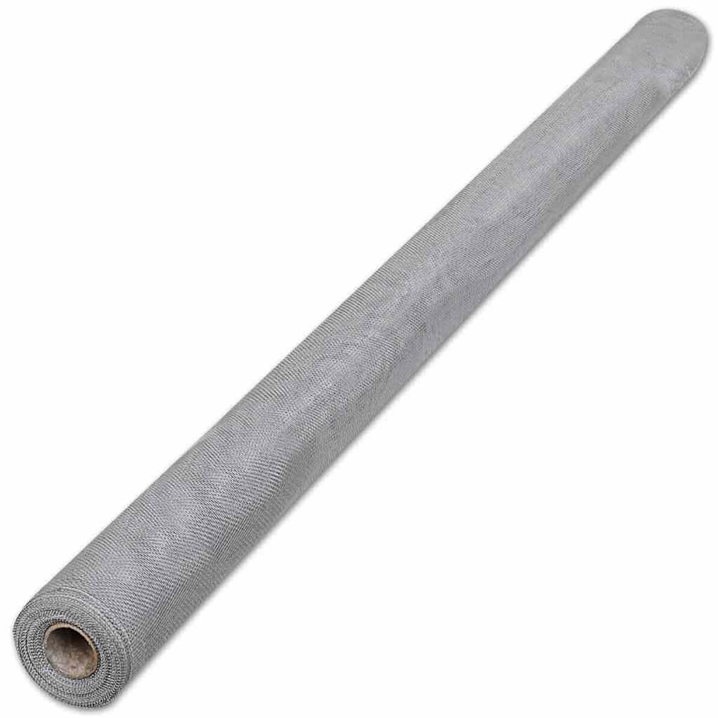 Aluminum Mesh Roll 39.4 x 196.9 Inches Silver Z87734