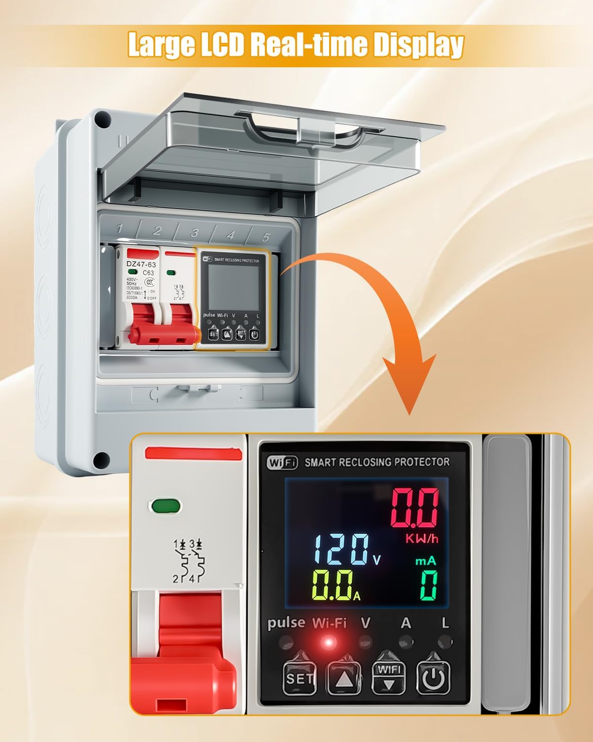 63A Power Consumption Monitoring Circuit Breaker E238
