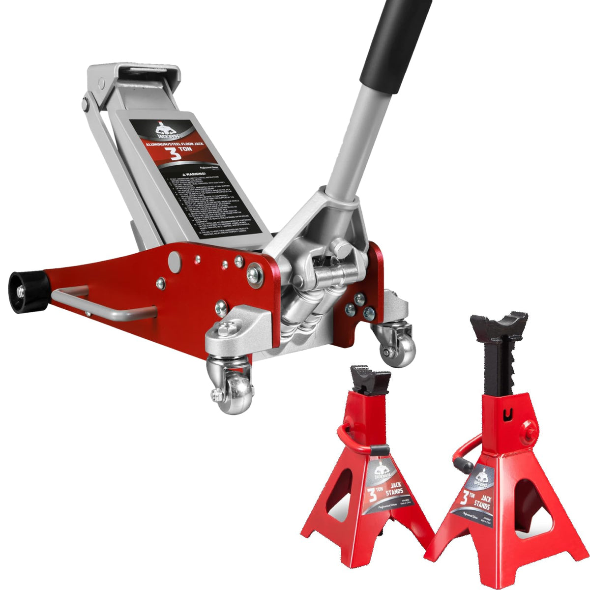 3 Ton Low Profile Aluminum and Steel Car Jack with Jack Stand Q694