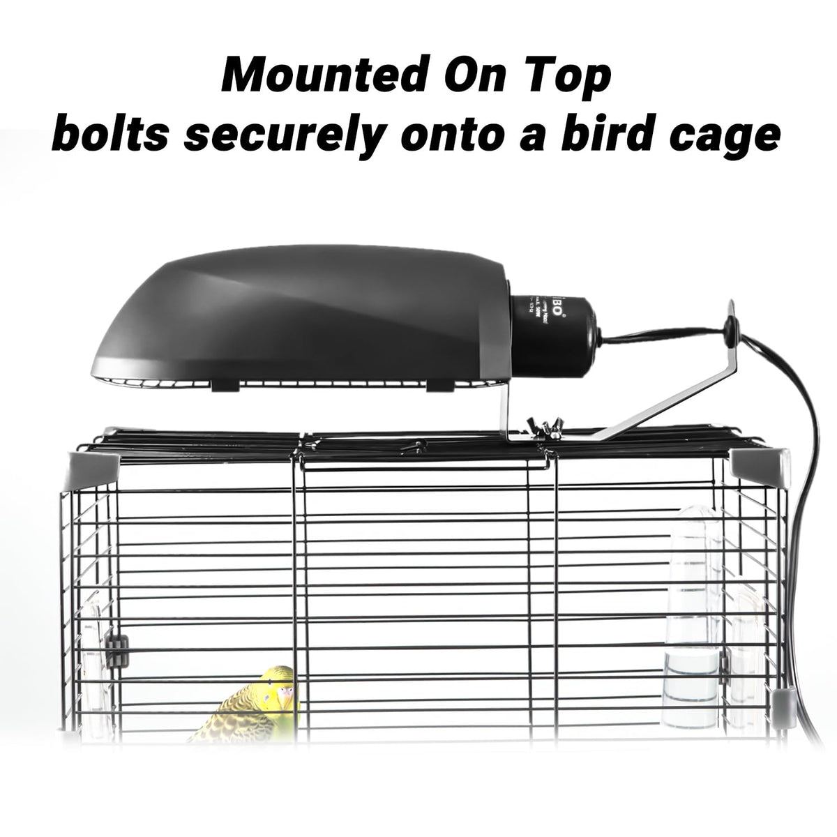 Bird Cage Light Fixture Combo Kit, 2.4% UVB UVA 20W Compact Fluorescent Bulb J267