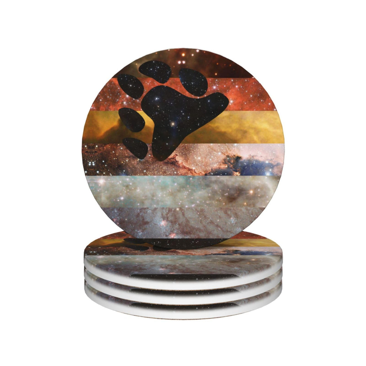 Ceramic Coaster Set Non-Slip Cork Base H591054