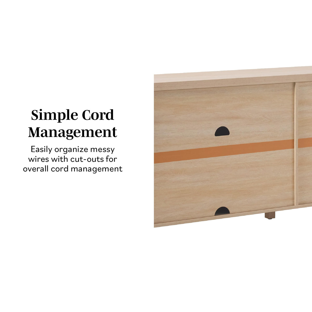 70 Inch Coastal Oak Sideboard Buffet H19569
