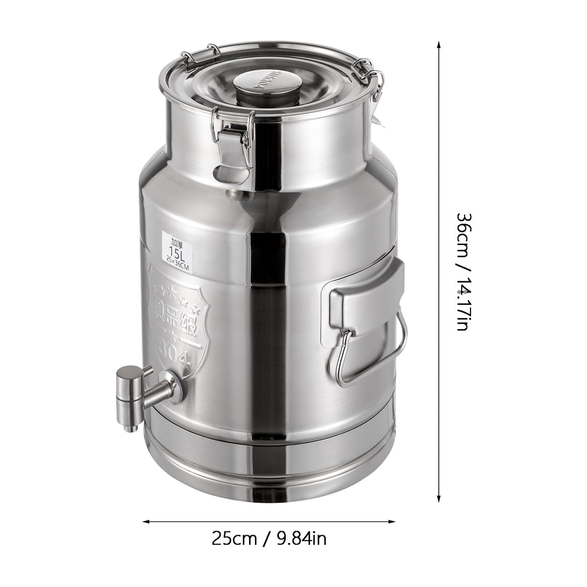 15L Stainless Steel Milk Can with Faucet Z75272
