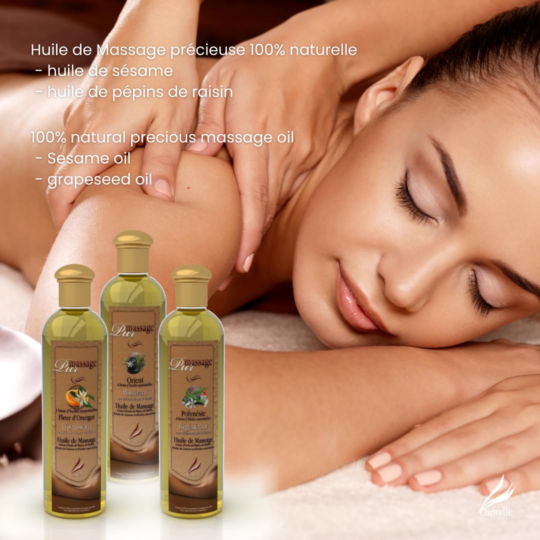 Massage Oil Set of 4 with Cotton Bag K698644