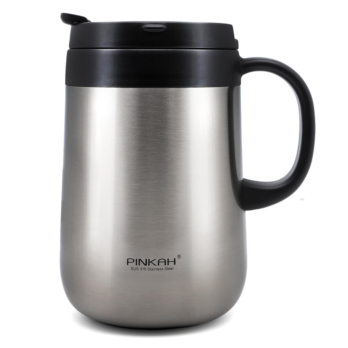 16OZ Stainless Steel Insulated Coffee Mug with Handle and Lid C610