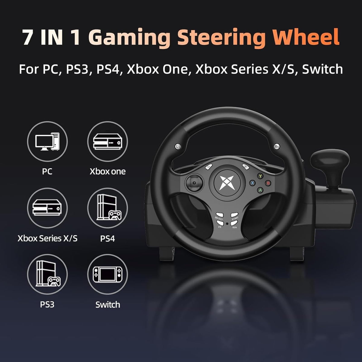 Gaming Steering Wheel with Pedals Y874158