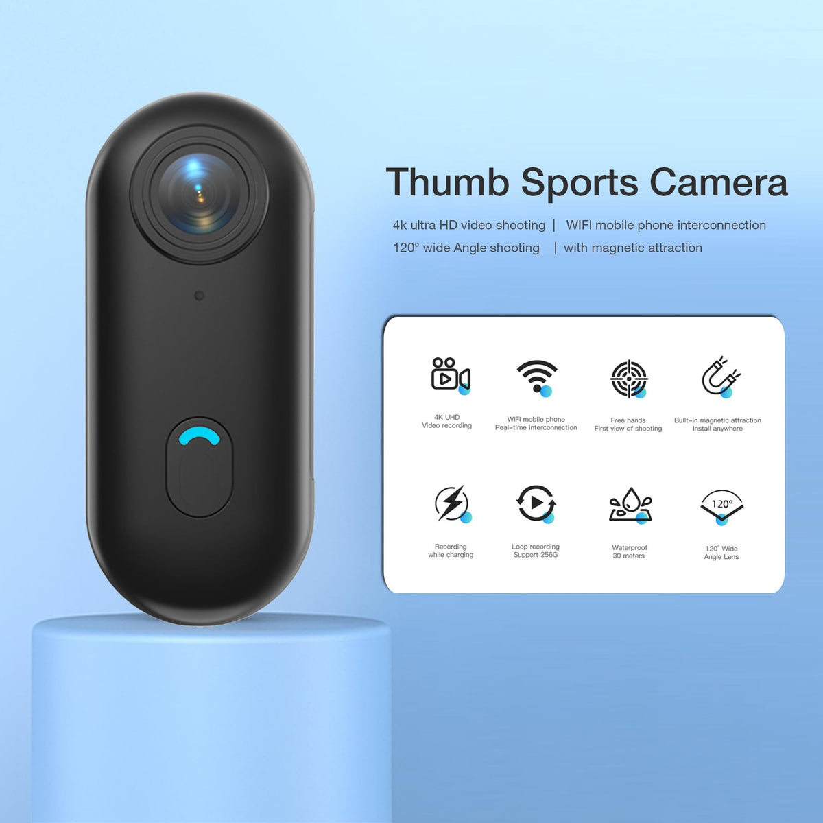 64GB 4K Thumb Action Camera N778