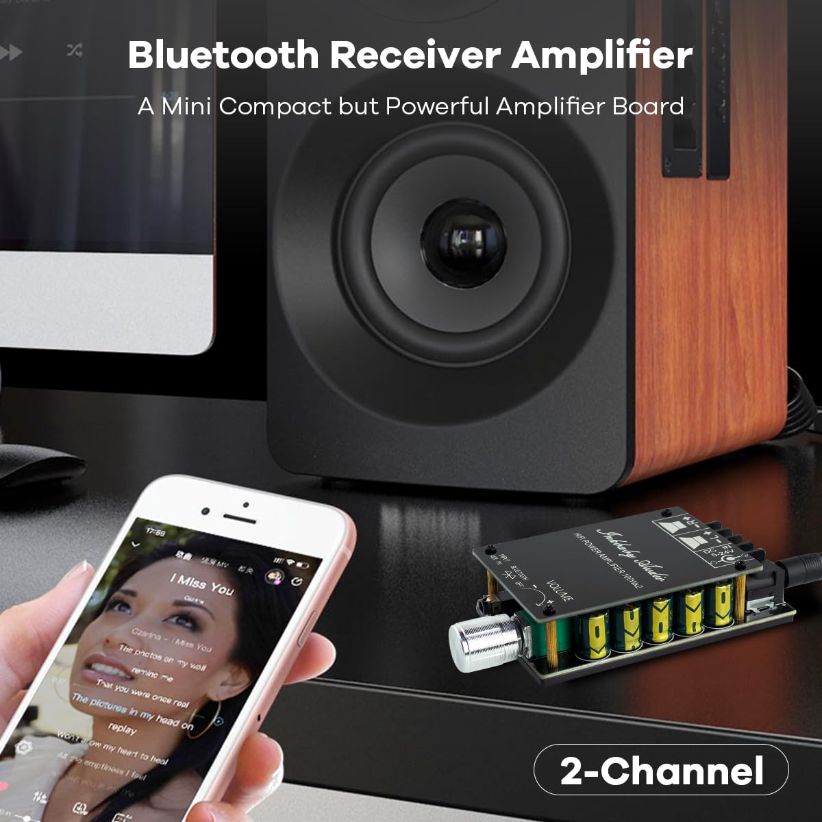 200W Bluetooth 5.0 Stereo Dual Channel Mini Amp Board B3297