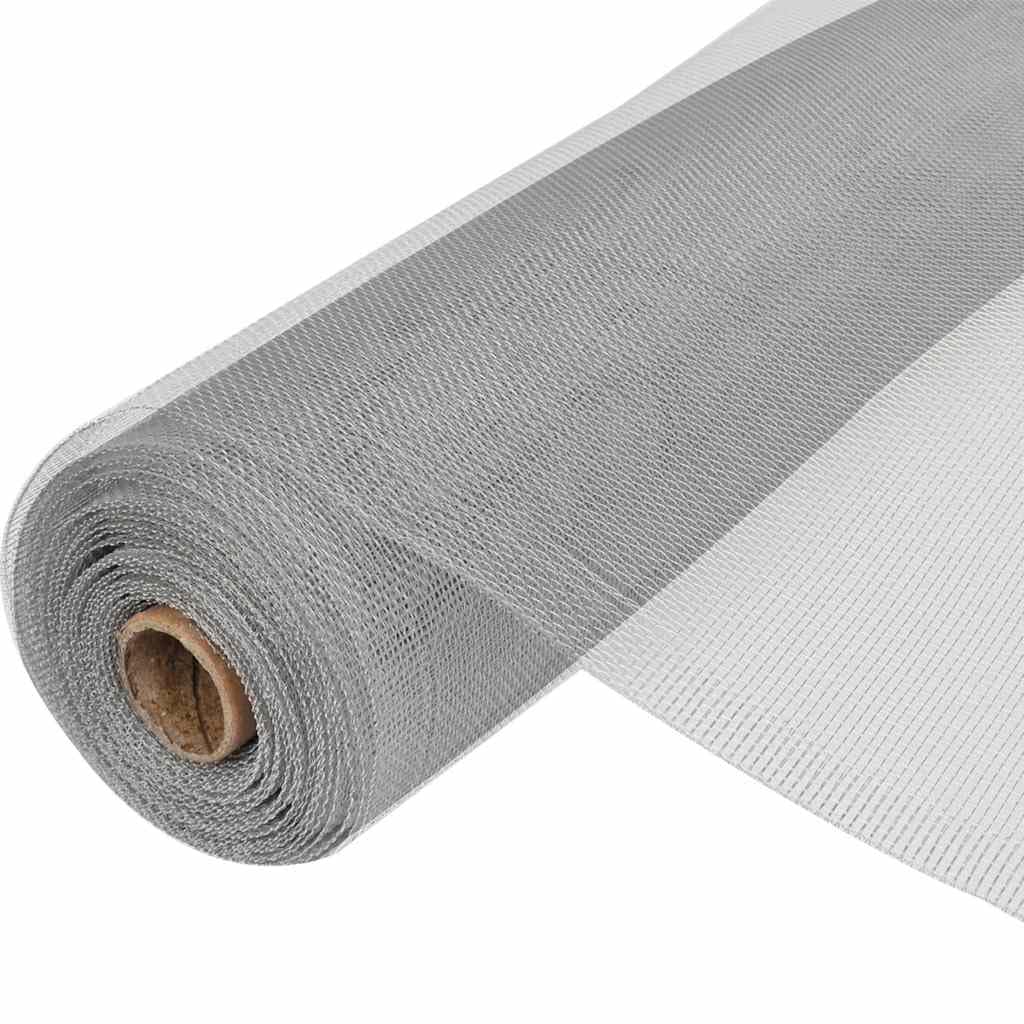 Aluminum Mesh Roll 39.4 x 196.9 Inches Silver Z87734