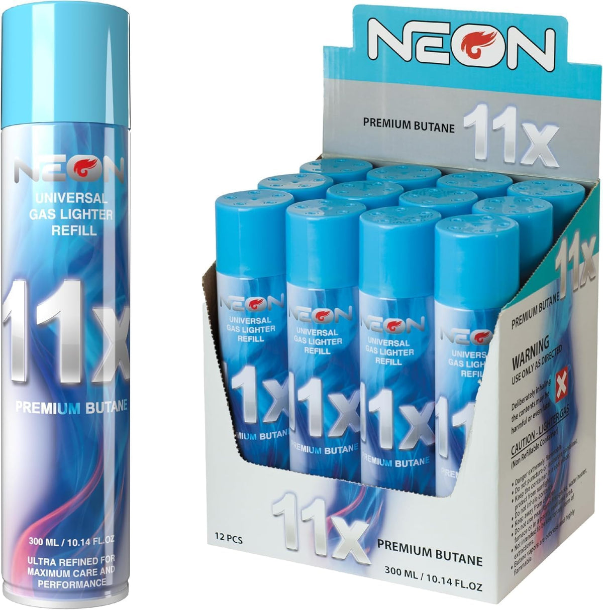 11X Ultra-Refined Butane Fuel 300ml 12 Cans W141