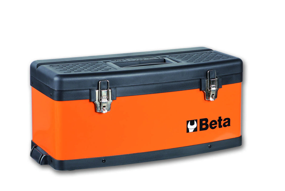 Orange Two-Module Rolling Metal Tool Chest J108521
