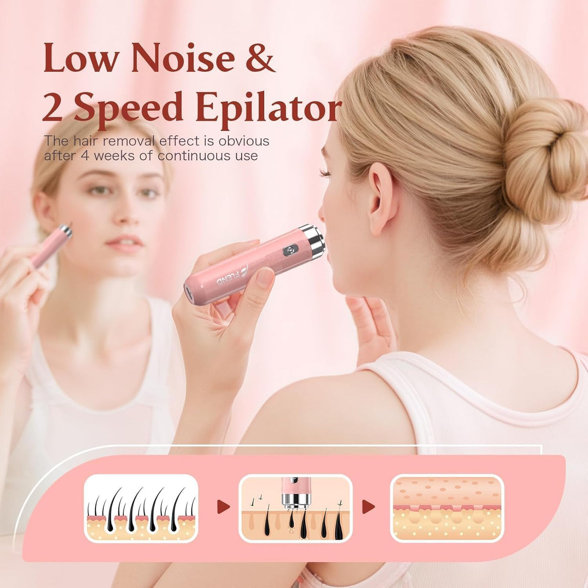2 in 1 USB Rechargeable Epilator V8304