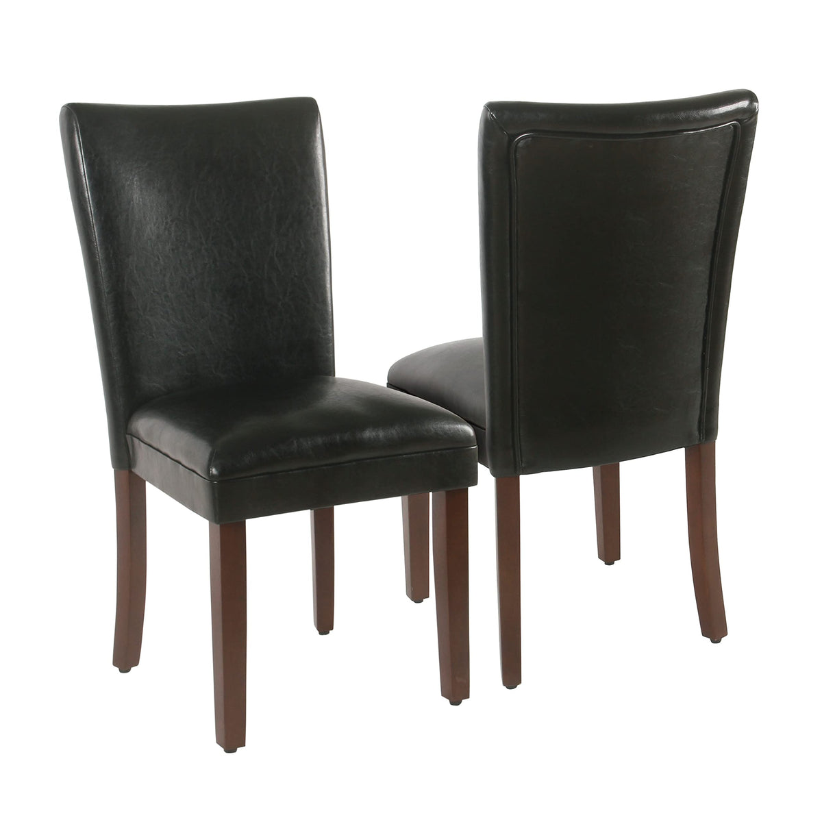 Black Faux Leather Upholstered Dining Chair Set of 2 X8359