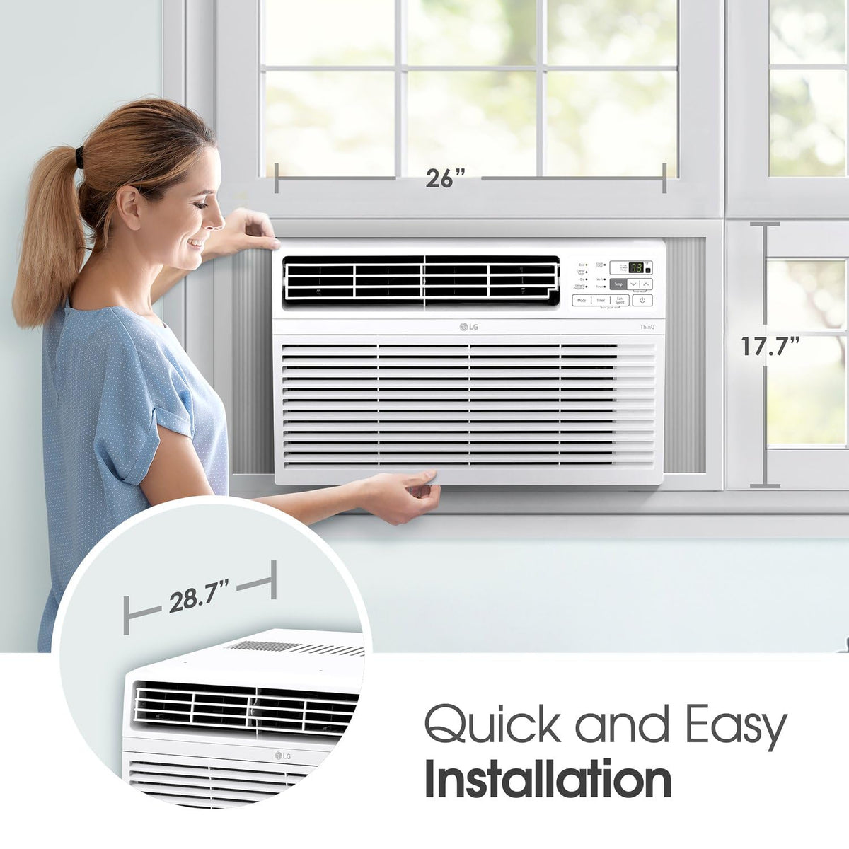 18,000 BTU White Window Air Conditioner H68225