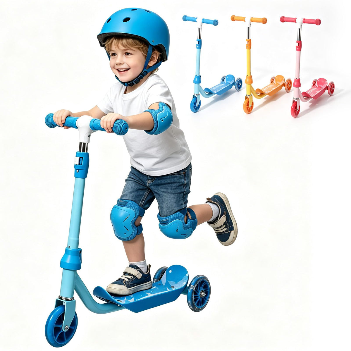 3-Wheel Kids Scooter Ages 2-7 Blue J73864