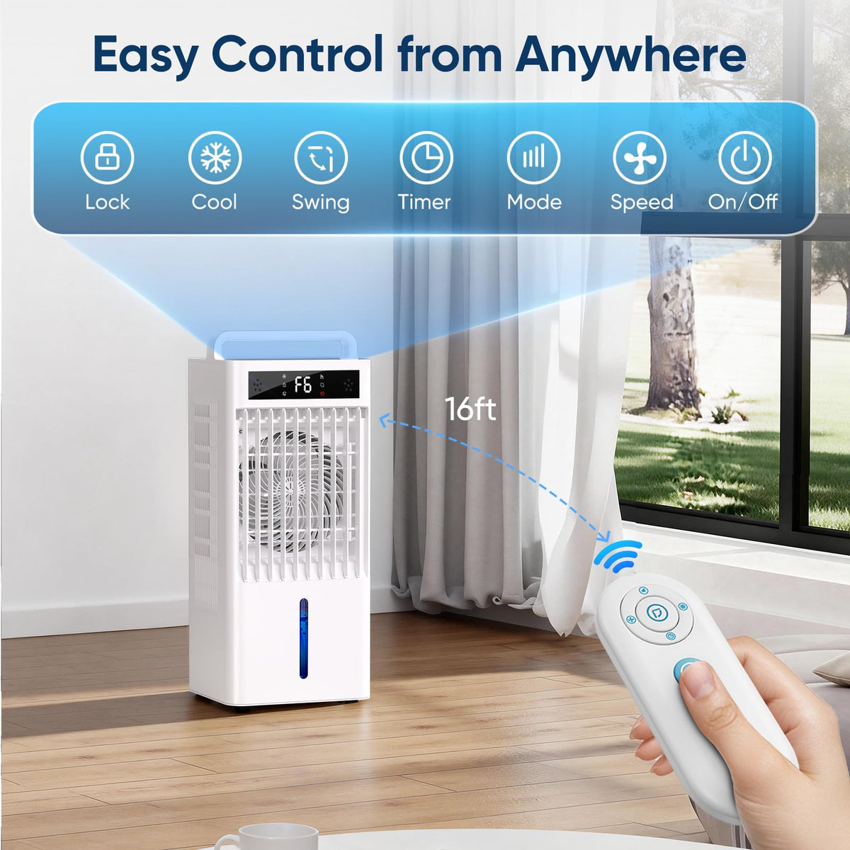 Portable 4-IN-1 Evaporative Air Cooler 3-Gal C45112