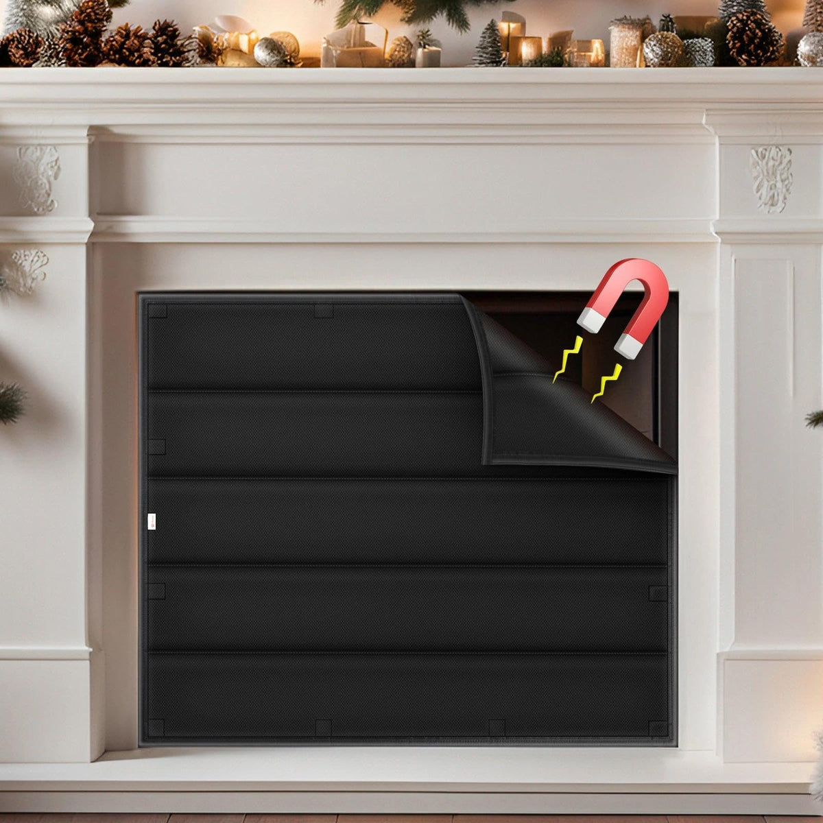 Magnetic Fireplace Draft Stopper Cover 39" x 32" D633