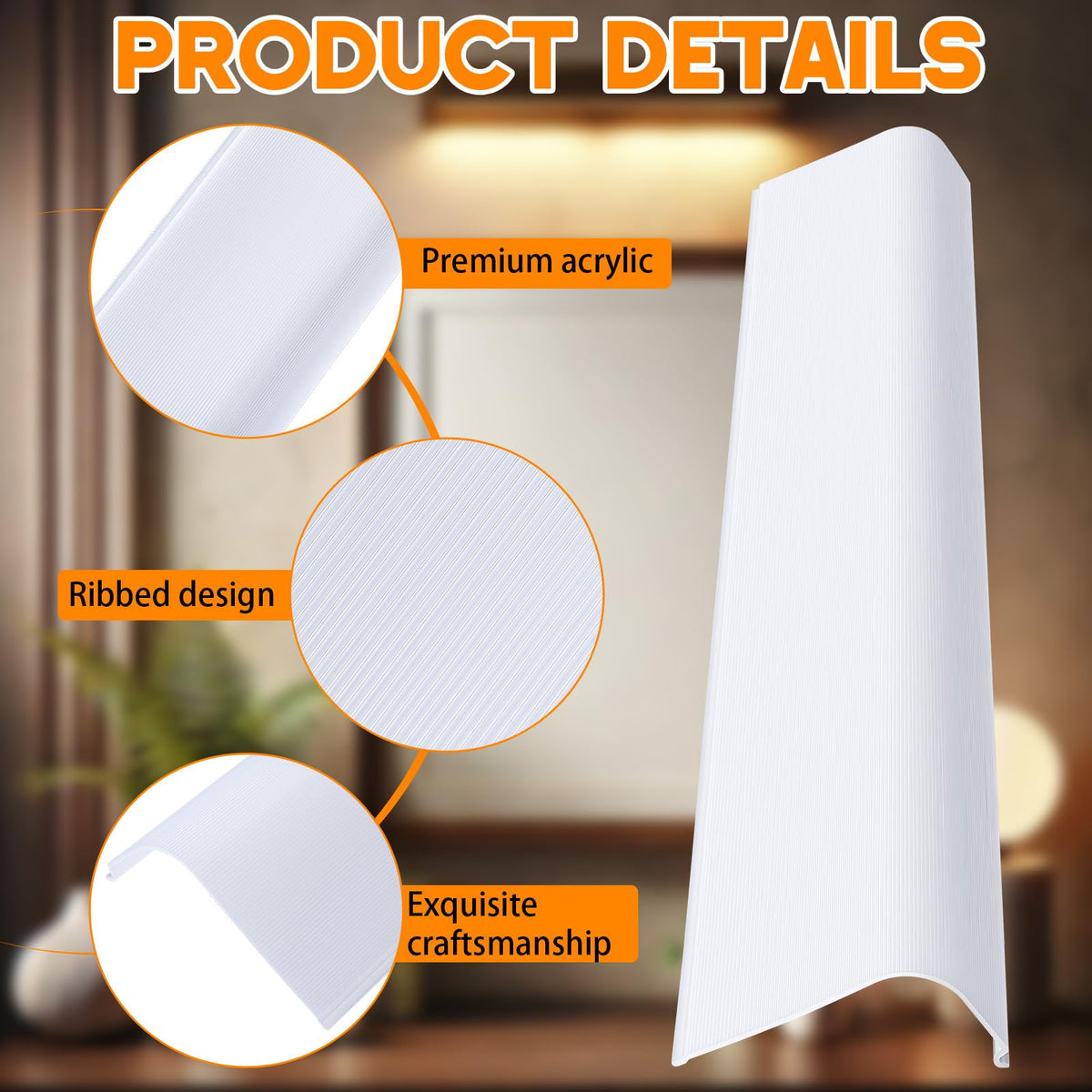 2 Pcs 24 Inch Under Cabinet Light Cover Replacement Lens Q1717