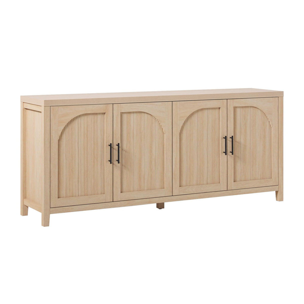 70 Inch Coastal Oak Sideboard Buffet H19569