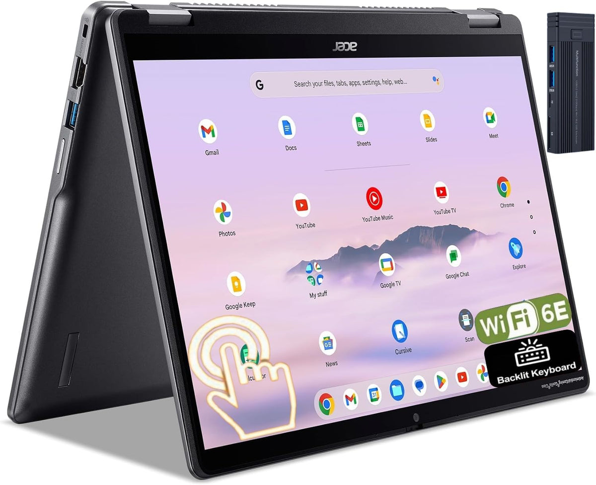 14" 2-in-1 Touchscreen Chromebook, Intel Core i5, 8GB RAM 512GB SSD, Gray Z79851