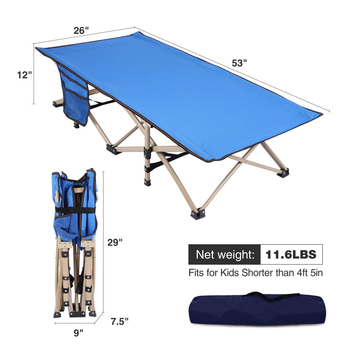 Kids Cot with Carry Bag B25354