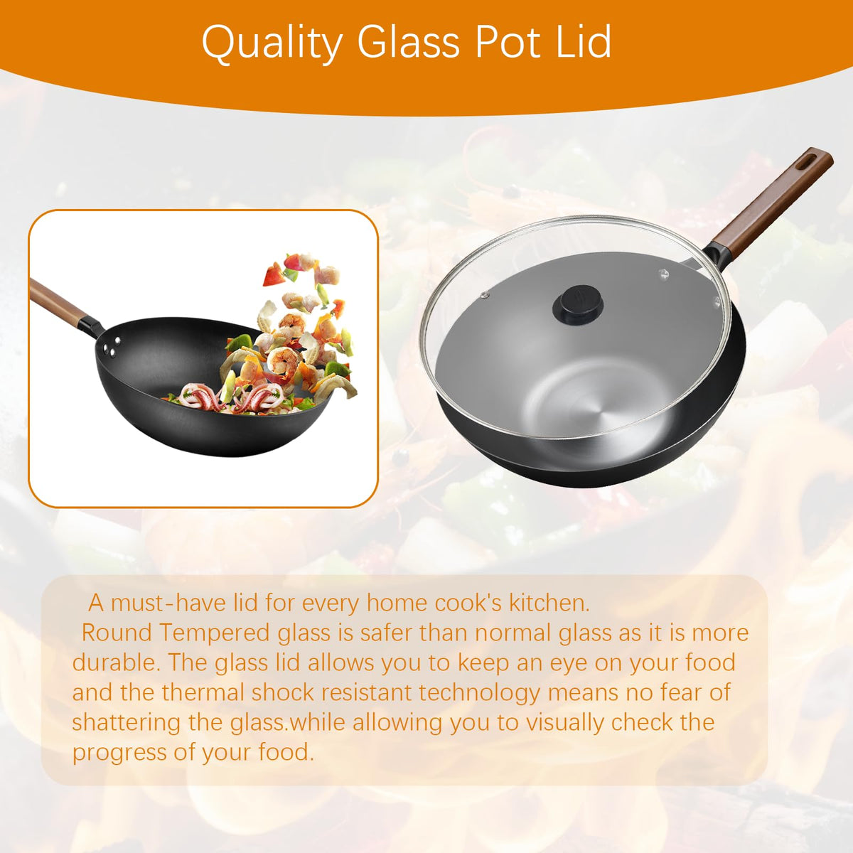 13 Inch Clear Tempered Glass Pan Lid F359901