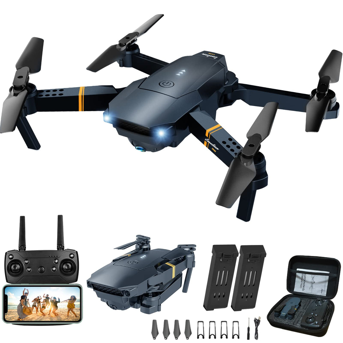 Foldable RC Quadcopter Drone with 1080P Camera A597