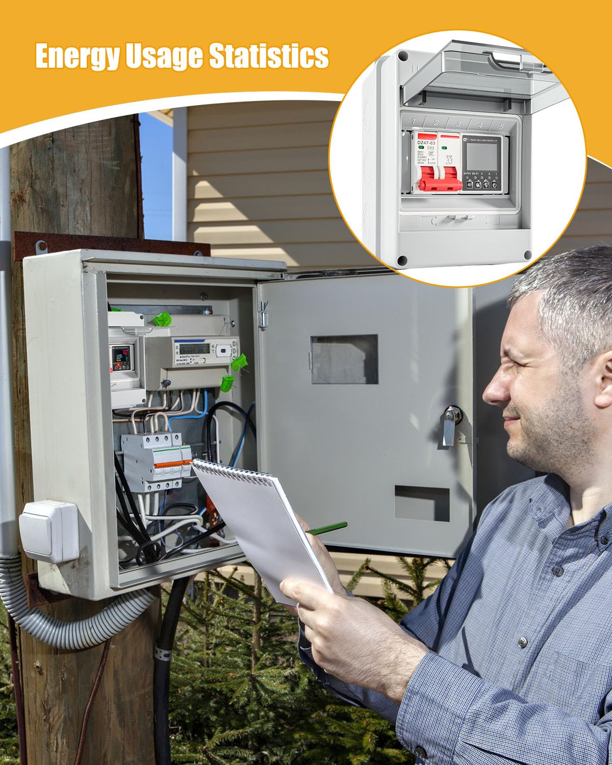 63A Power Consumption Monitoring Circuit Breaker E238