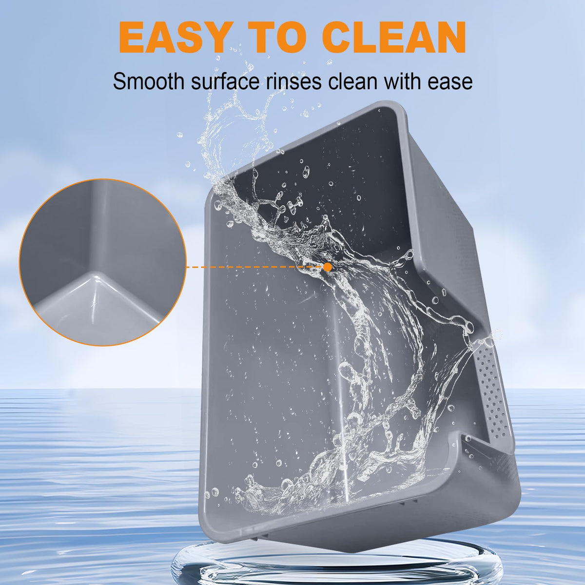 XL High Sides Cat Litter Box U6816