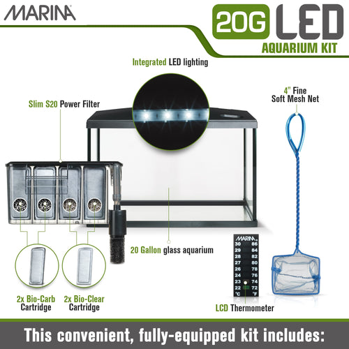 20 Gallon LED Aquarium Kit with Filter C886