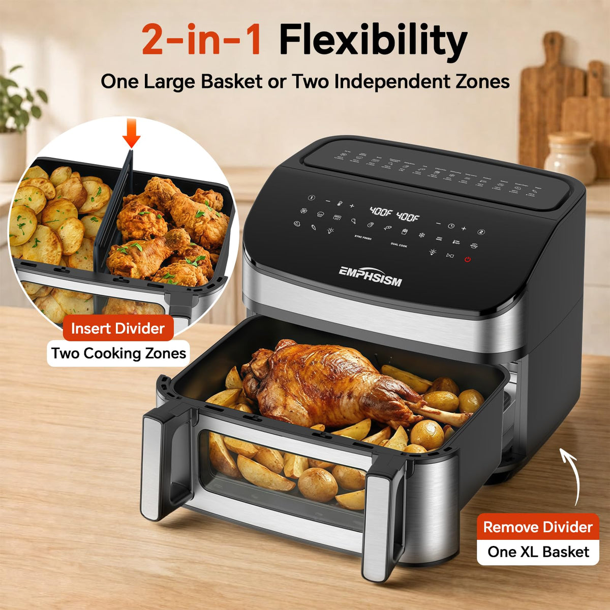 12QT Dual Zone Air Fryer with Viewing Window P7640