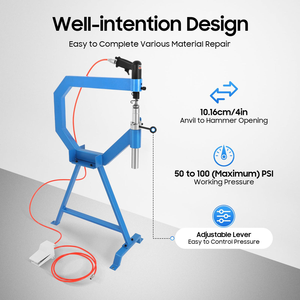 Pneumatic Planishing Hammer with 1/2/3" Anvil I3187
