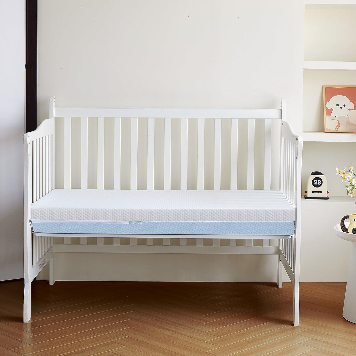 Dual Sided Breathable Crib Mattress, Standard Size 52x28x5 Inch S3795