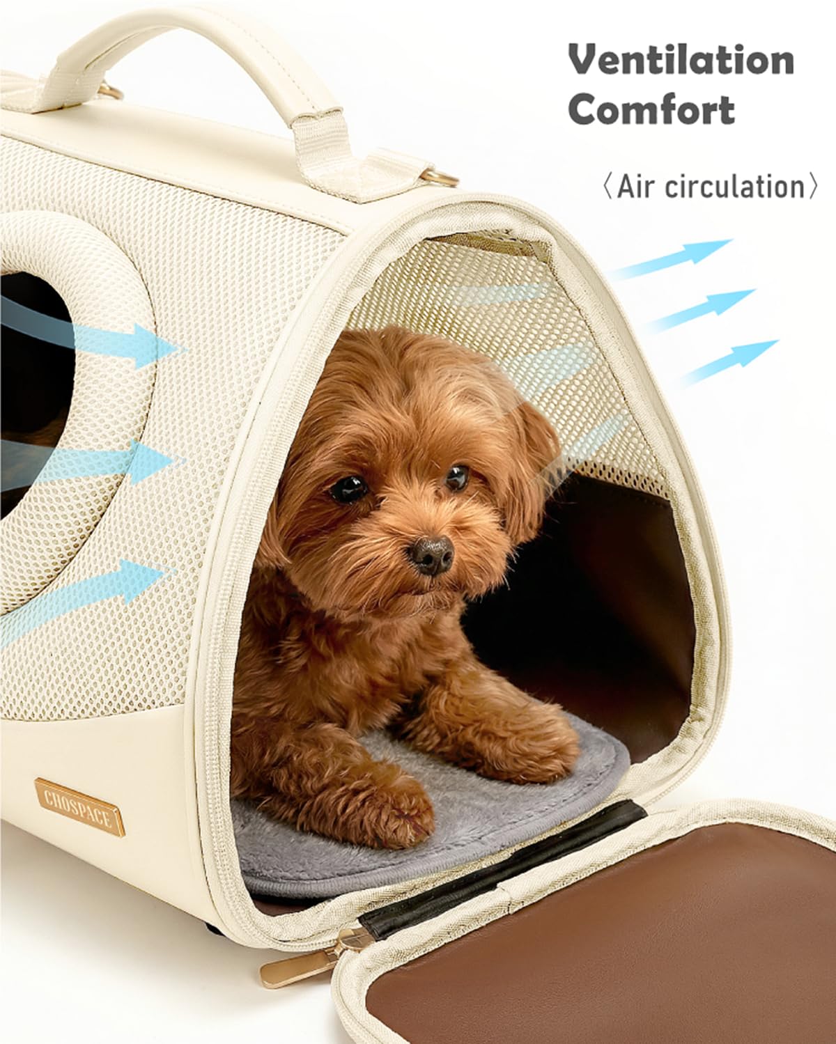 Adjustable Ventilated Front Facing Small Dog Cat Carrier Backpack X86949