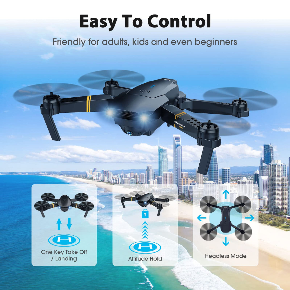 Foldable RC Quadcopter Drone with 1080P Camera A597