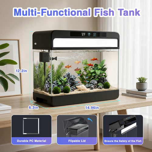 3 Gallon Black Aquarium Starter Kit D6267