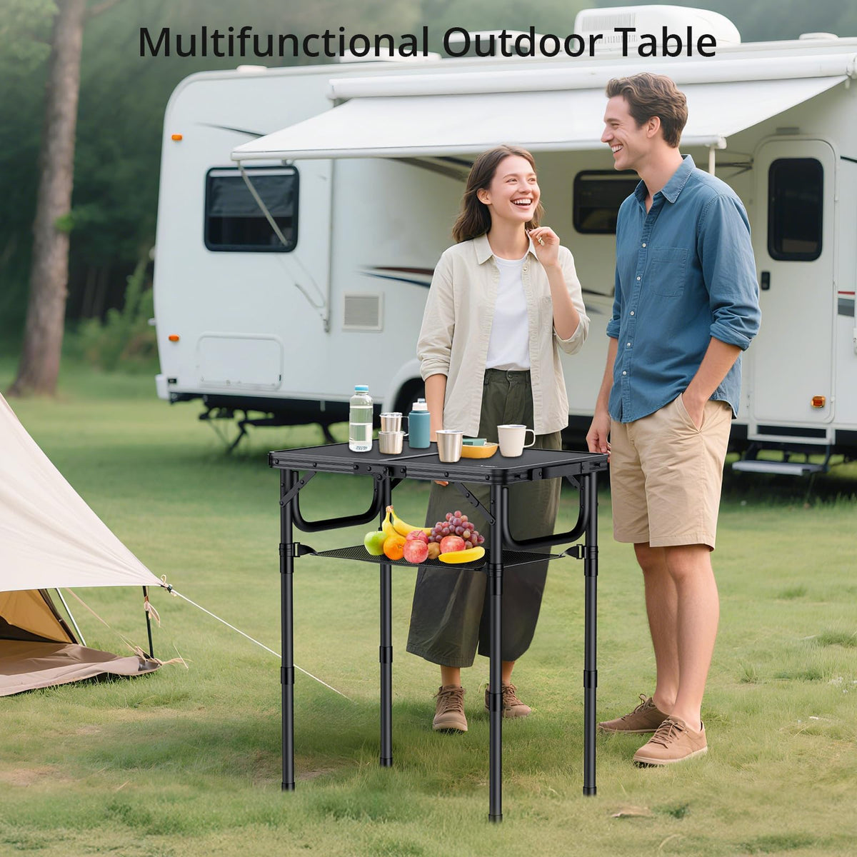24"X 16" Adjustable Height Folding Camping Table G7036