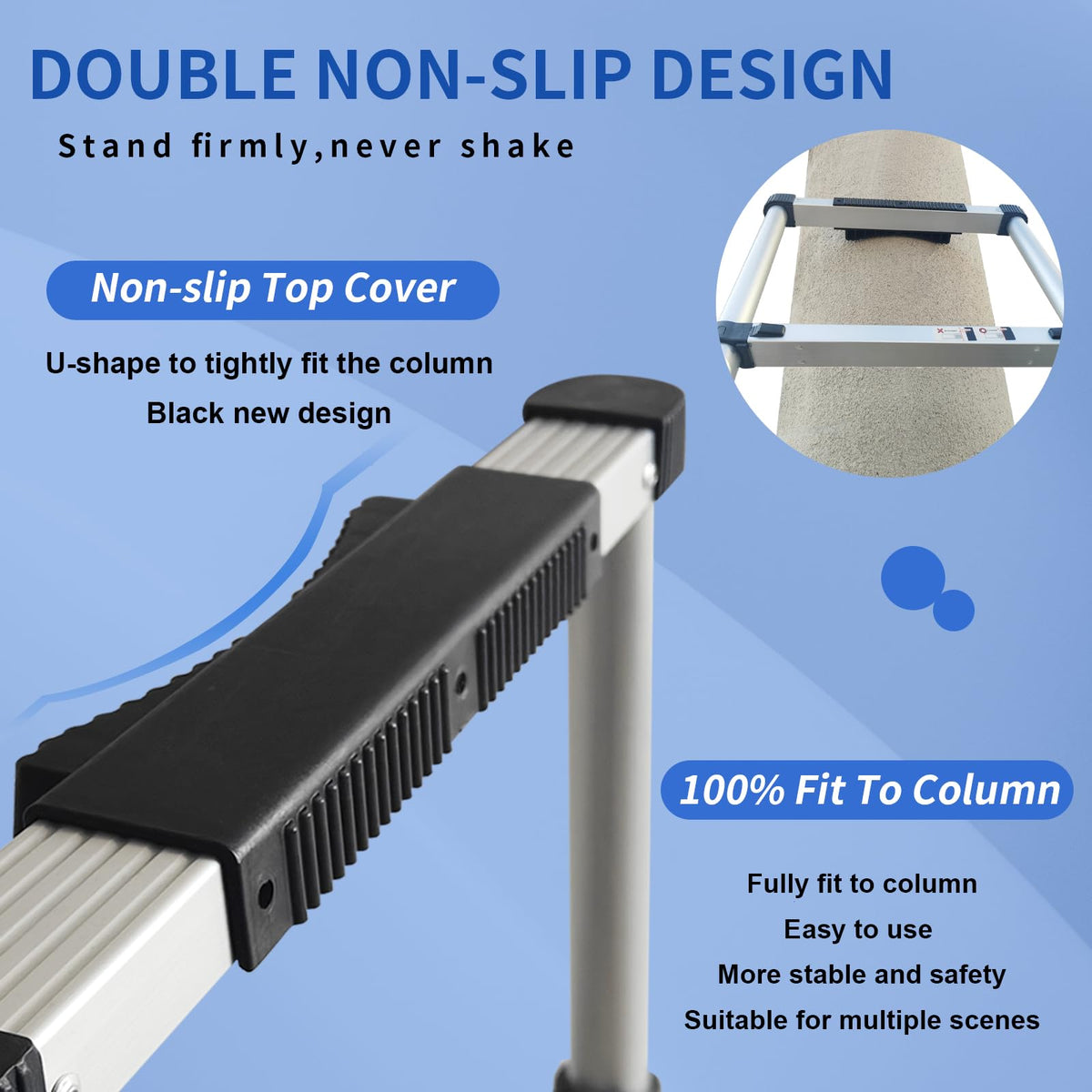 Telescoping Ladder 24.6 FT Heavy Duty Silver I302191