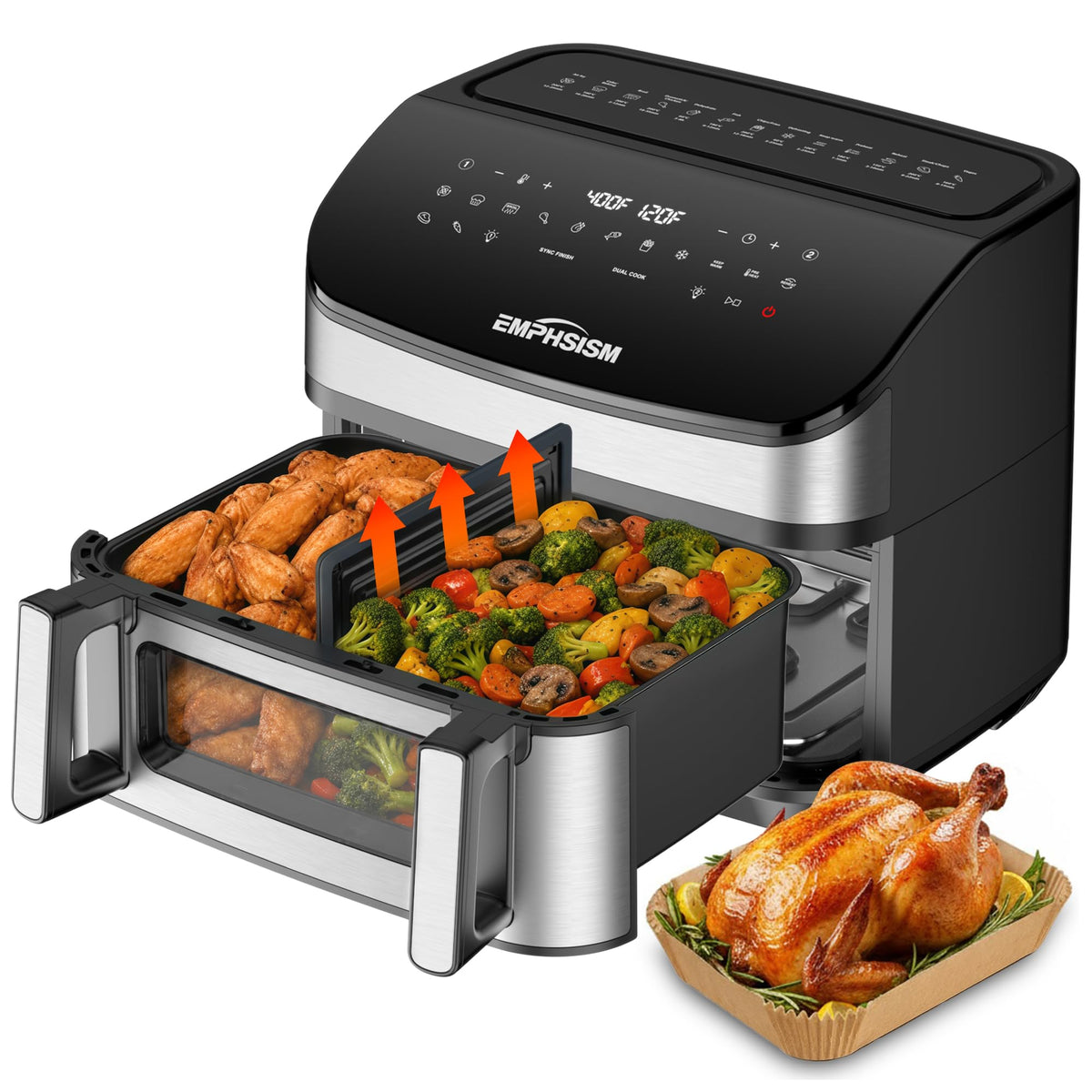 12QT Dual Zone Air Fryer with Viewing Window P7640