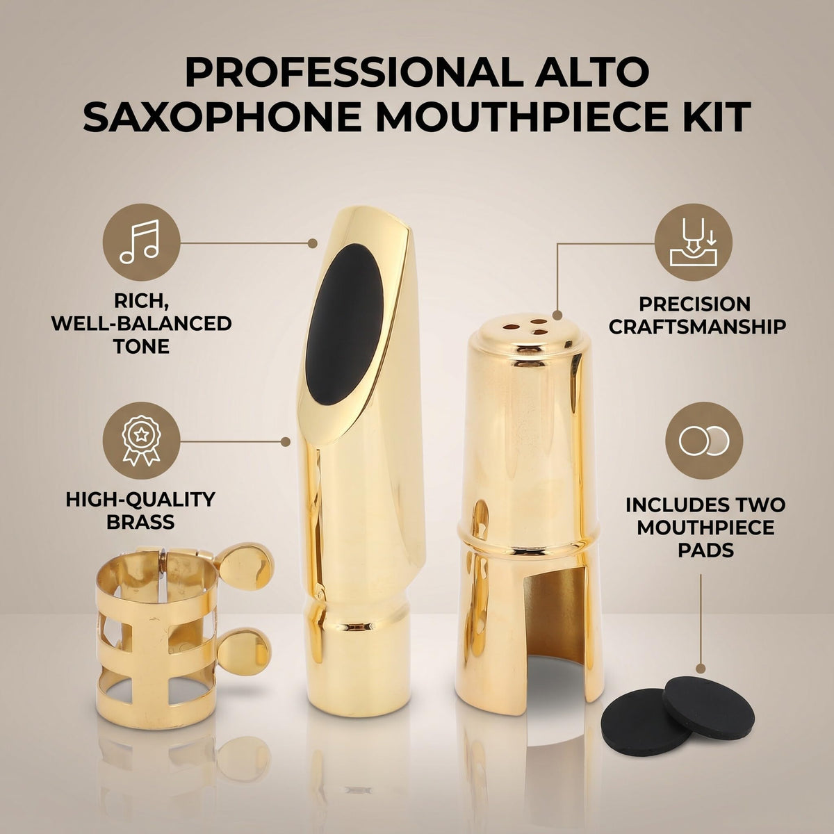 Metal Brass Saxophone Mouthpiece U663