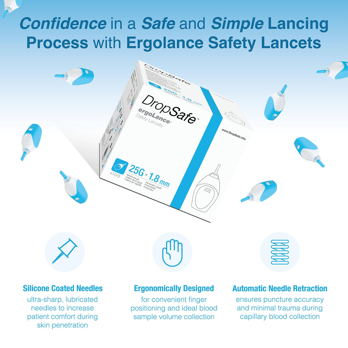 Diabetes Care Bundle: Safety Lancet 25G & Pen Needles 32G, 100ct Each K392592