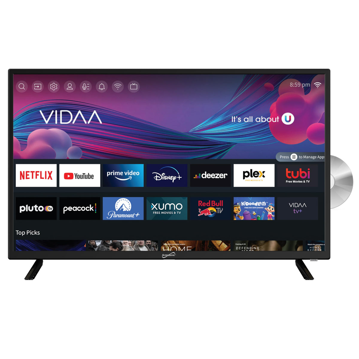 32-inch LED Smart HDTV with DVD Player V169