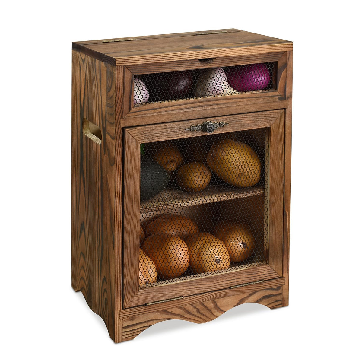 Wood Countertop Potato and Onion Storage Cabinet H3536