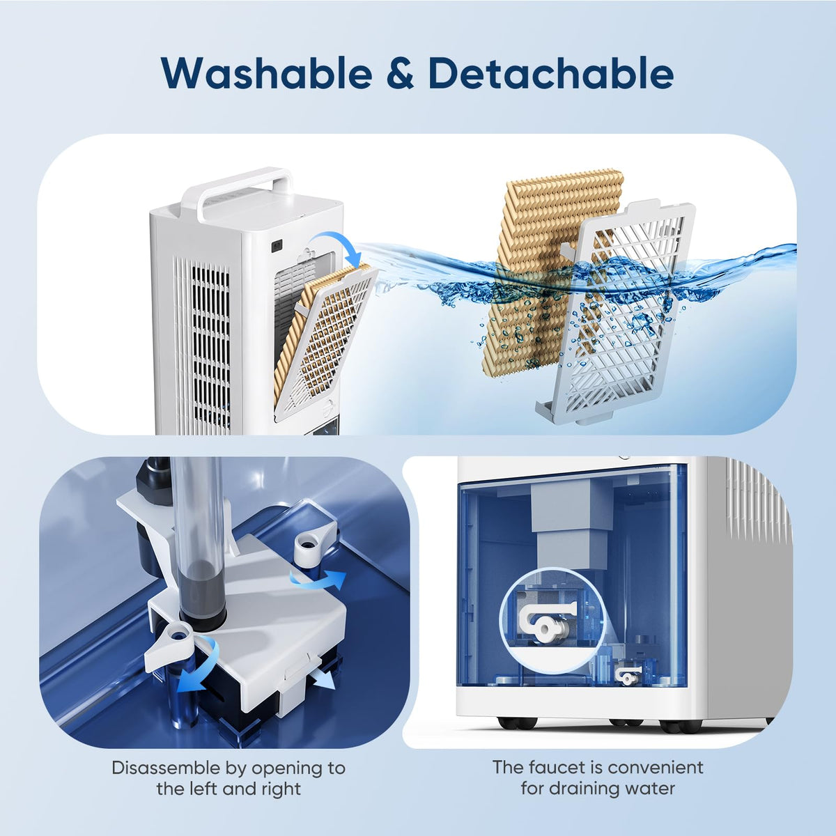 Portable 4-IN-1 Evaporative Air Cooler 3-Gal C45112