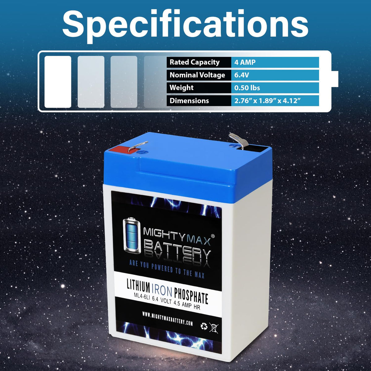 6V 4.5AH Lithium Replacement Battery G901