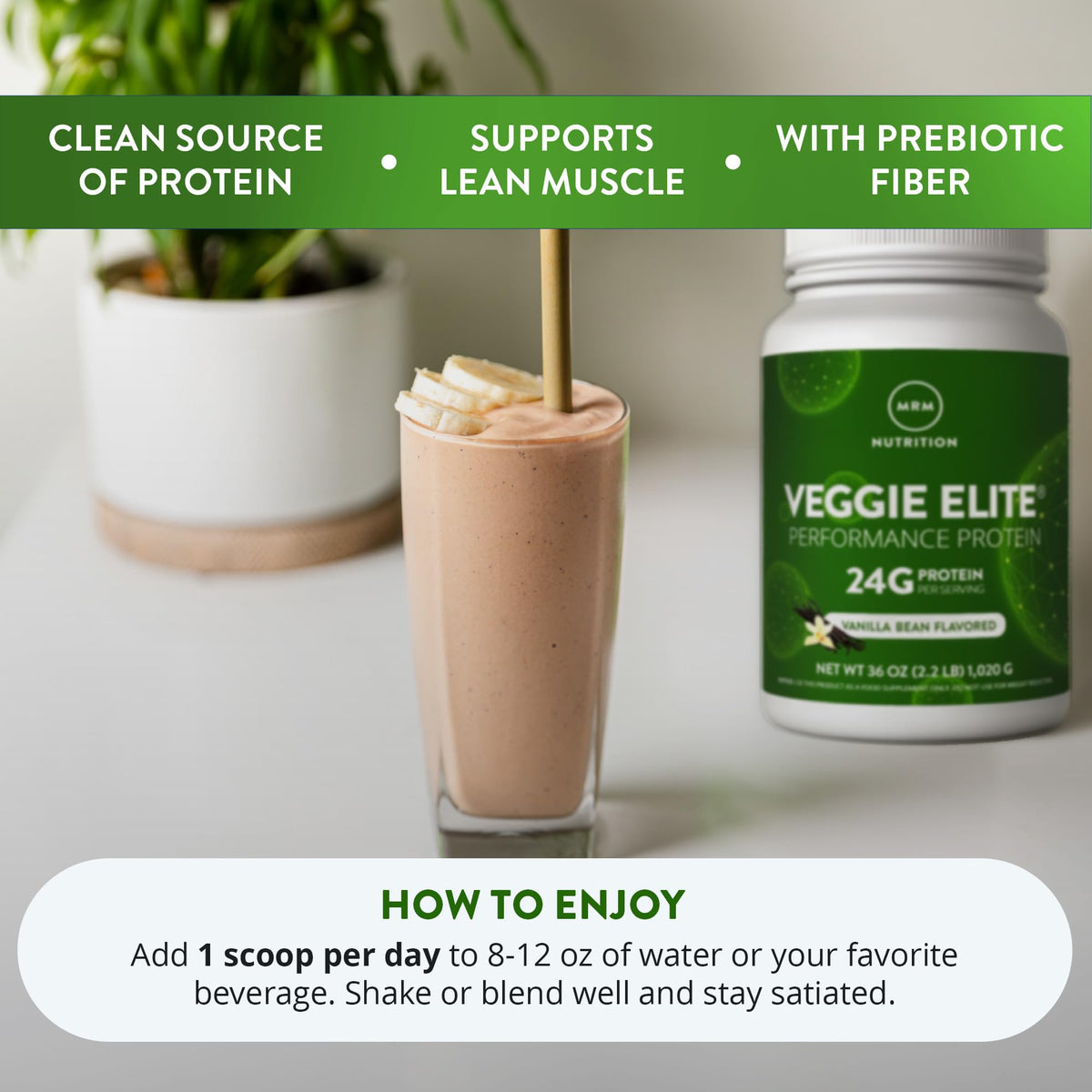 Vegan Vanilla Bean Protein 30 Servings G4301